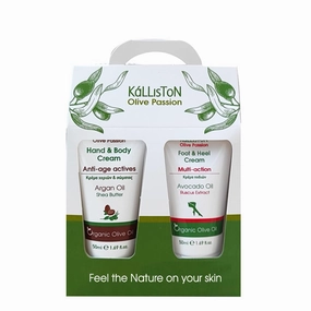 Organic Argan Oil with Shea Butter and Avocado Oil Creams, Hand, Body, Foot and Heel Creams,1.69 Each, Anti-Age Actives & Multi-Action Gift Pack
