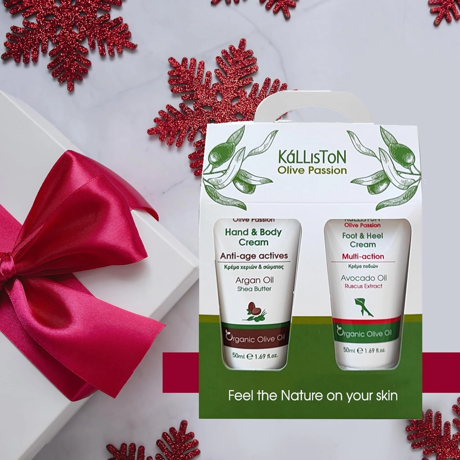 Organic Argan Oil with Shea Butter and Avocado Oil Creams, Hand, Body, Foot and Heel Creams,1.69 Each, Anti-Age Actives & Multi-Action Gift Pack