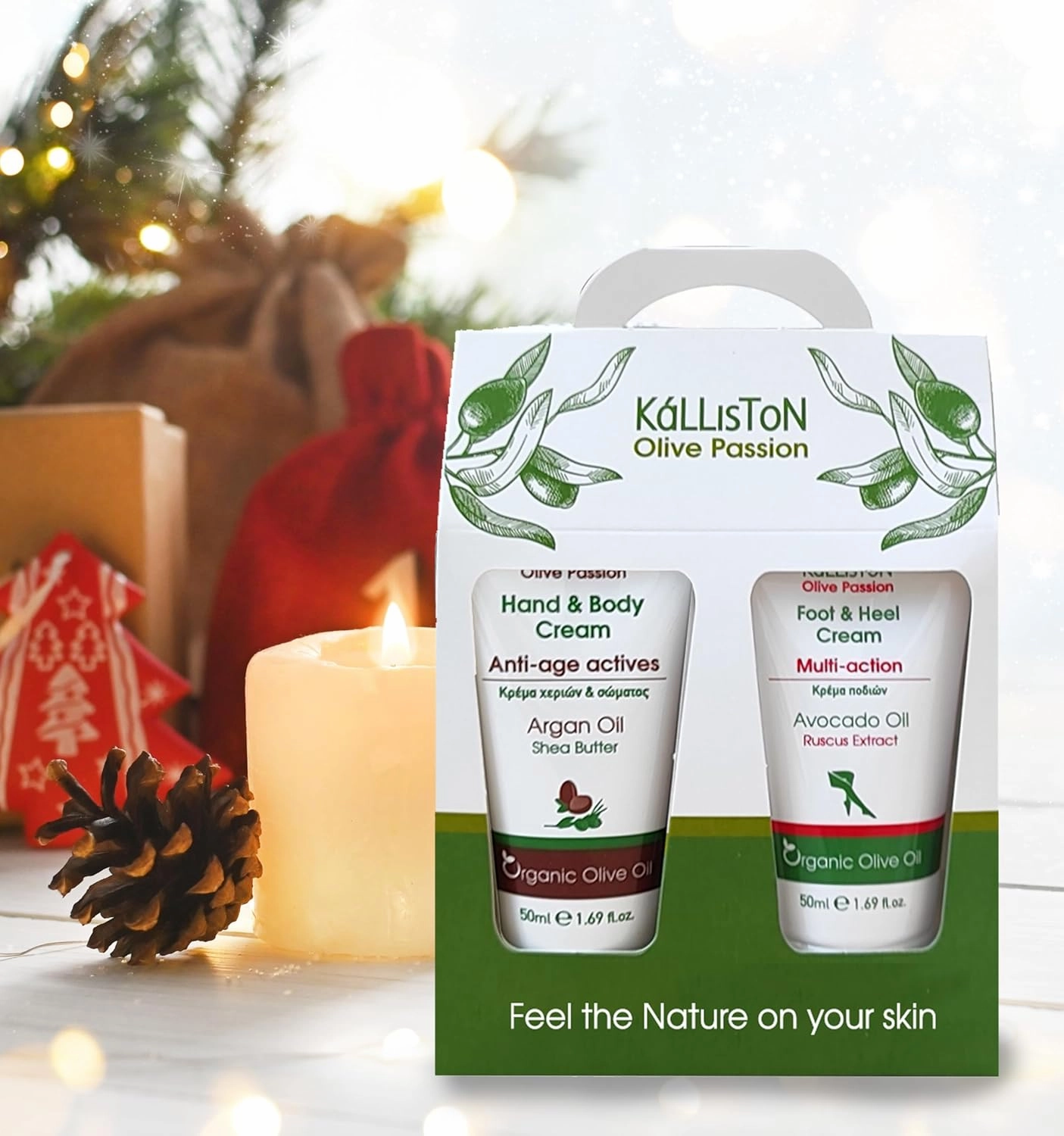 Organic Argan Oil with Shea Butter and Avocado Oil Creams, Hand, Body, Foot and Heel Creams,1.69 Each, Anti-Age Actives & Multi-Action Gift Pack
