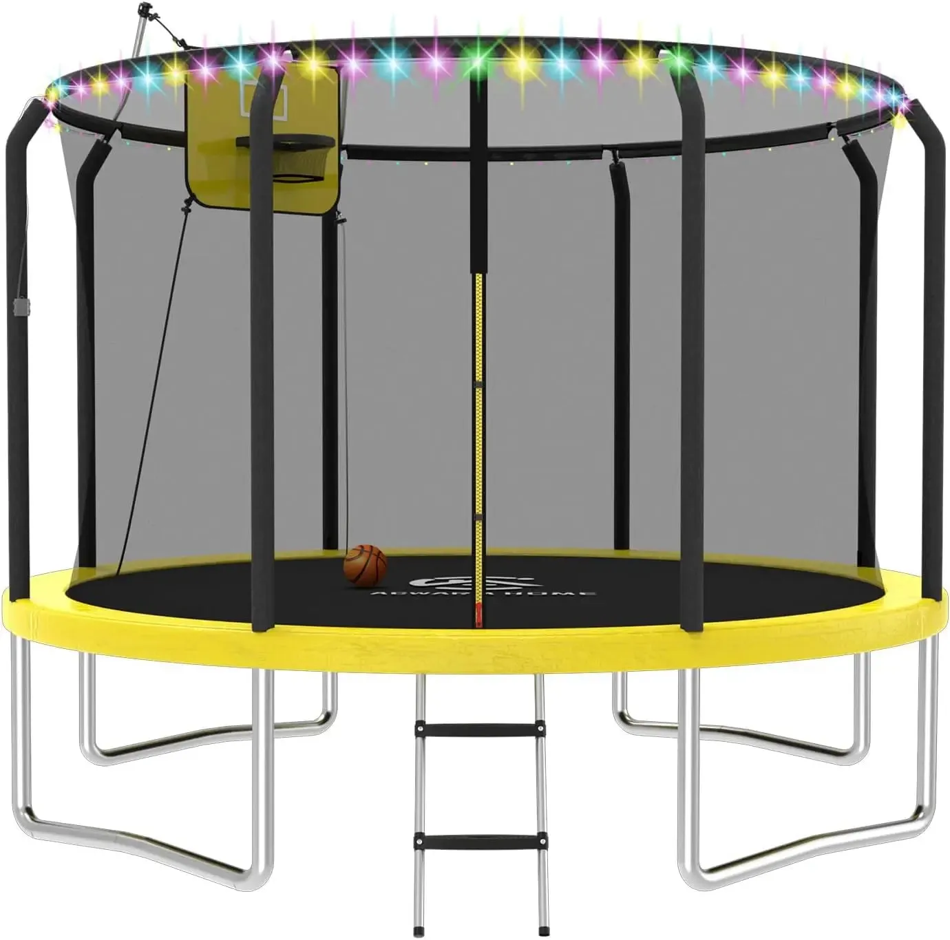 Outdoor Trampoline with Hoop/Lights