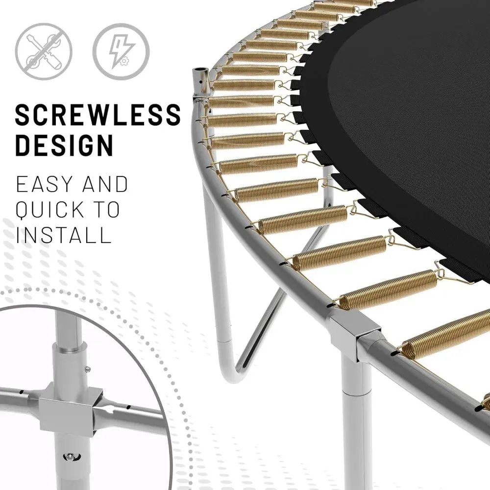 Outdoor Trampoline with Hoop/Lights