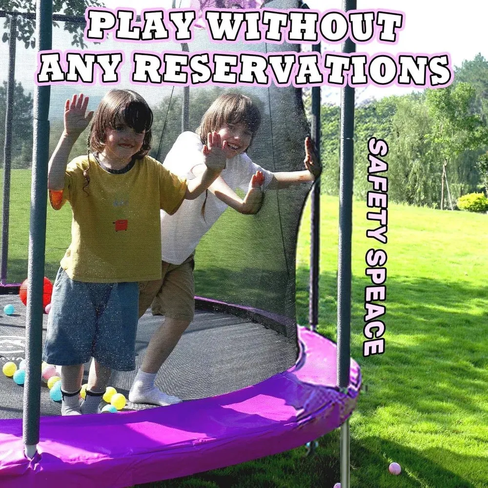 Outdoor Trampoline with Hoop/Lights