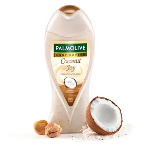 Pa.-lmolive Coconut Joy Body Wash (250ml) – A creamy exfoliating scrub with apricot seeds, crushed coconut & jojoba butter for baby-soft skin. pH-balanced, paraben & silicone-free!