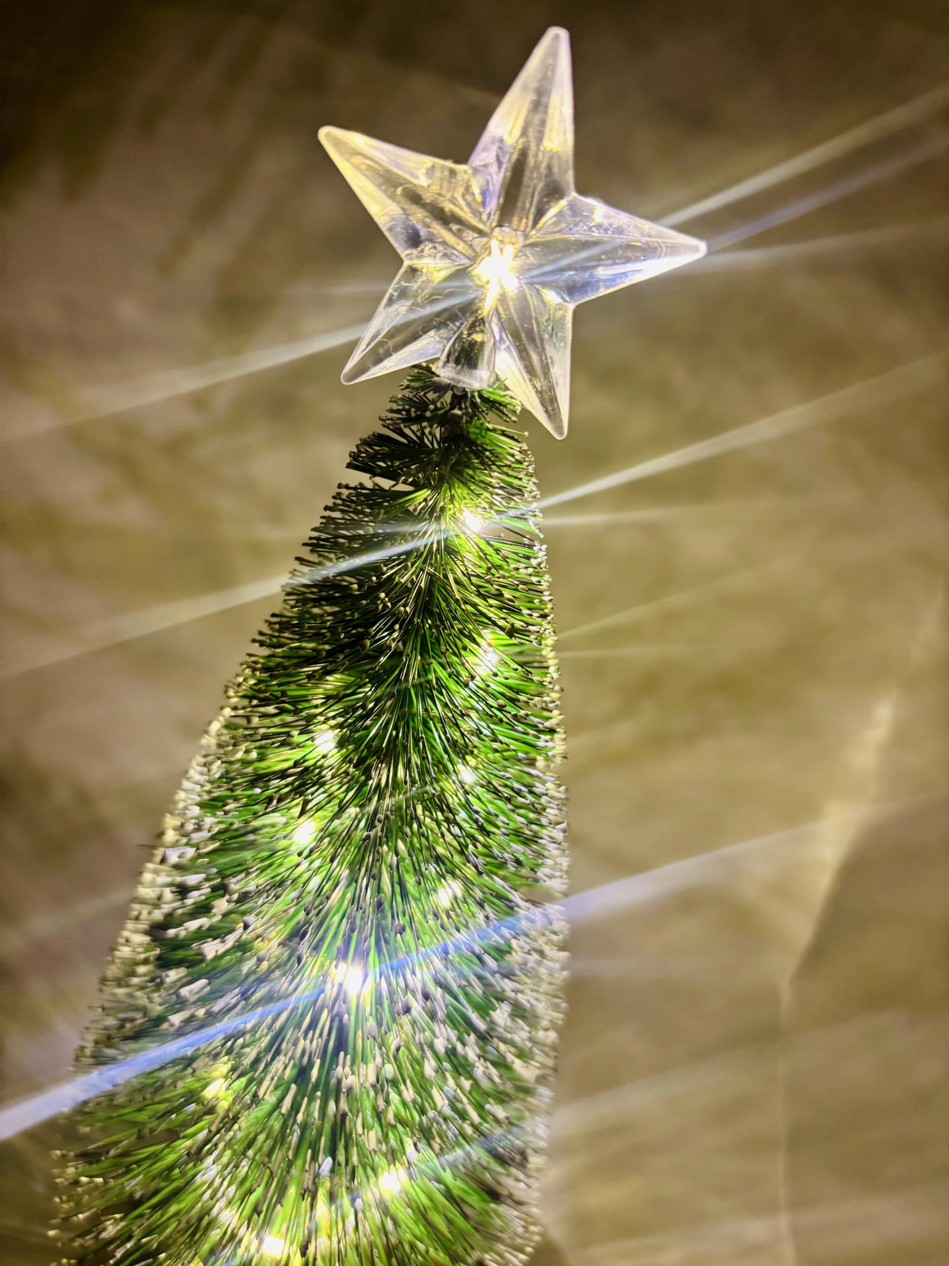 PartySanthe 10inch Mini Christmas Tree with LED Lights | Tabletop Christmas Tree | Small Christmas Tree Decoration Christmas Home Decorations - Pack of 1pc