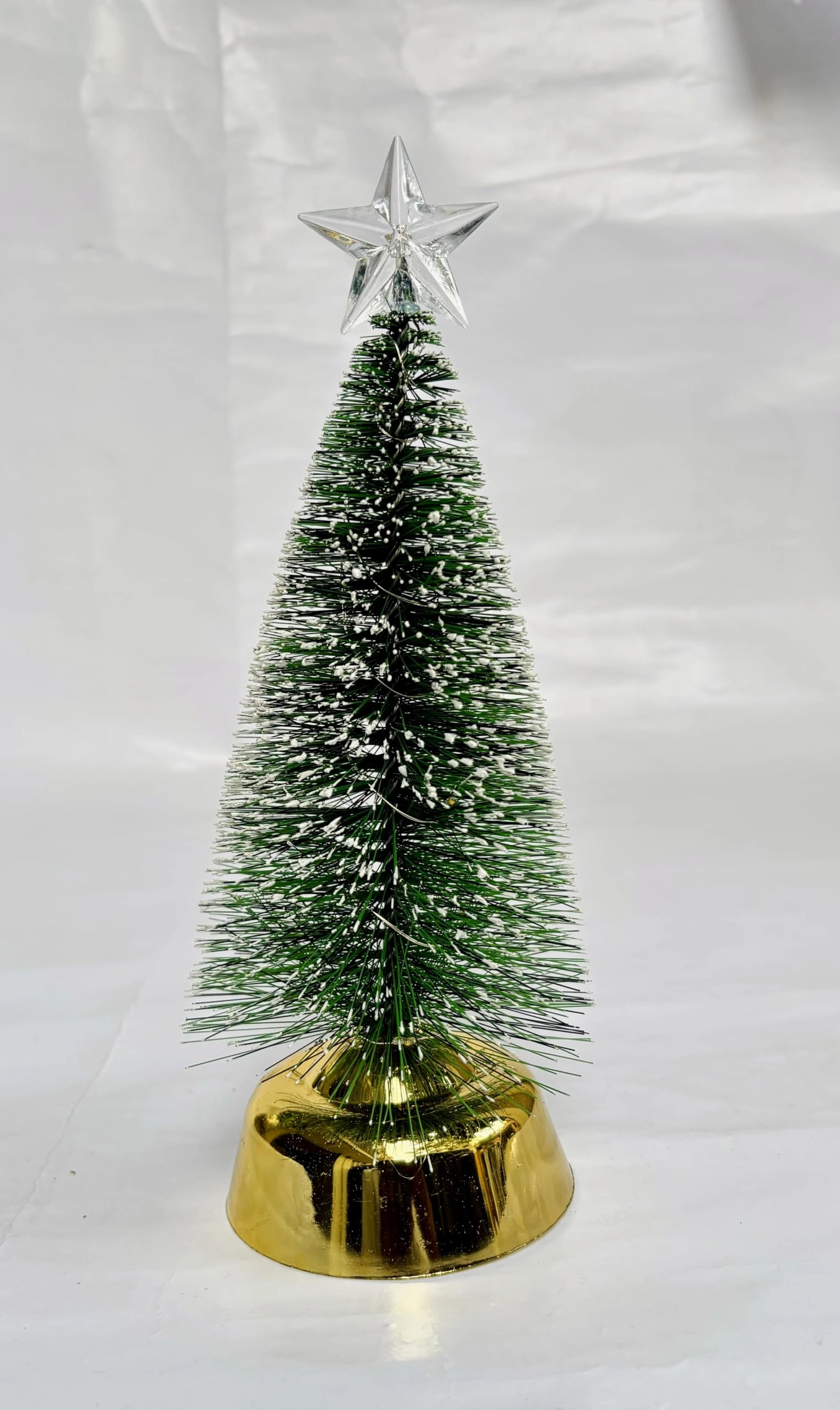 PartySanthe 10inch Mini Christmas Tree with LED Lights | Tabletop Christmas Tree | Small Christmas Tree Decoration Christmas Home Decorations - Pack of 1pc