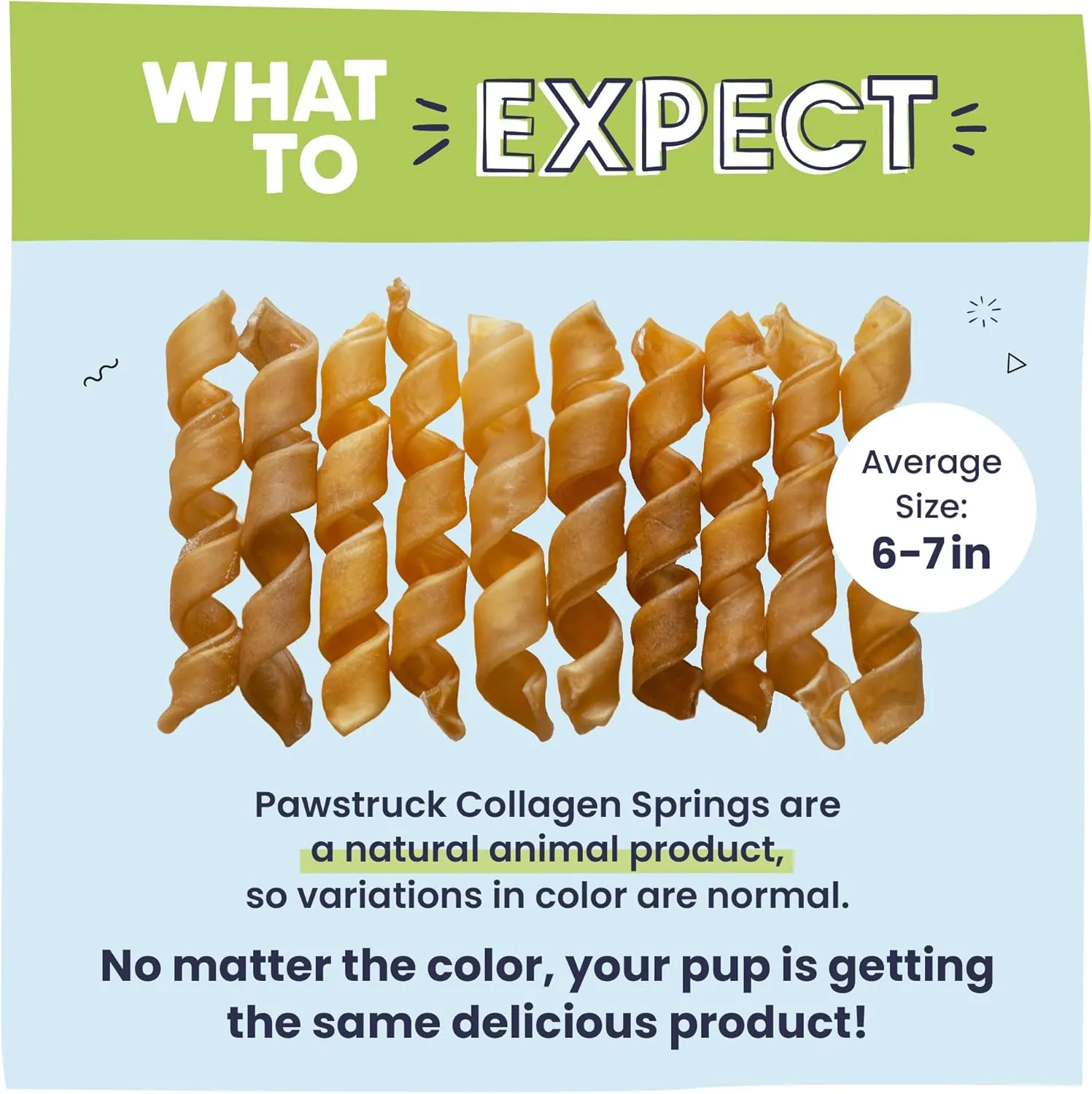 Pawstruck Natural Large Collagen Stick Springs for Dogs - Vet-Approved Long Lasting Alternative to Traditional Rawhide & Bully Sticks with Glucosamine & Chondroitin - 4 Pack - Packaging May Vary
