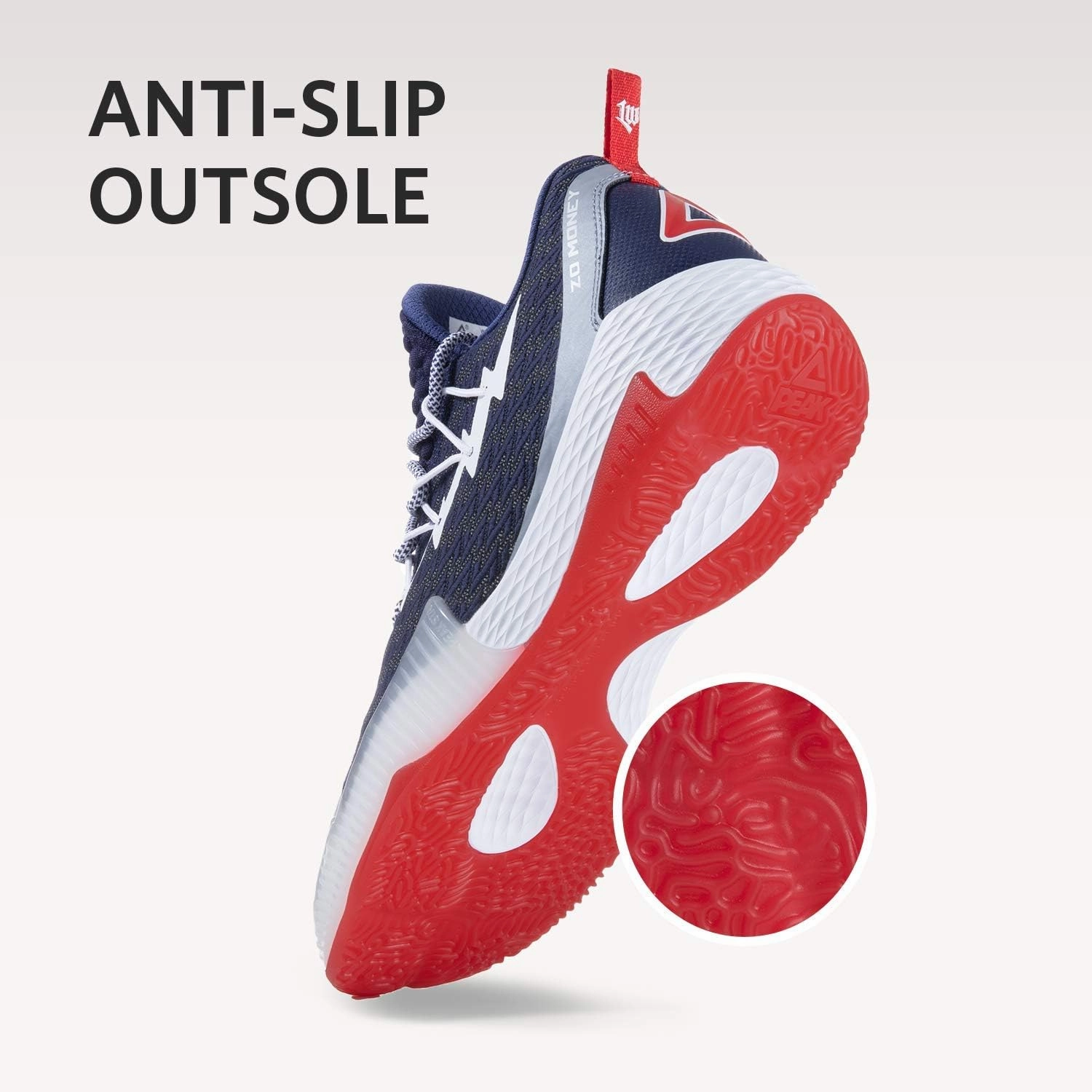 PEAK Men's Sneakers, Lou Williams Lightning Sport Shoes for Basketball, Running, Walking