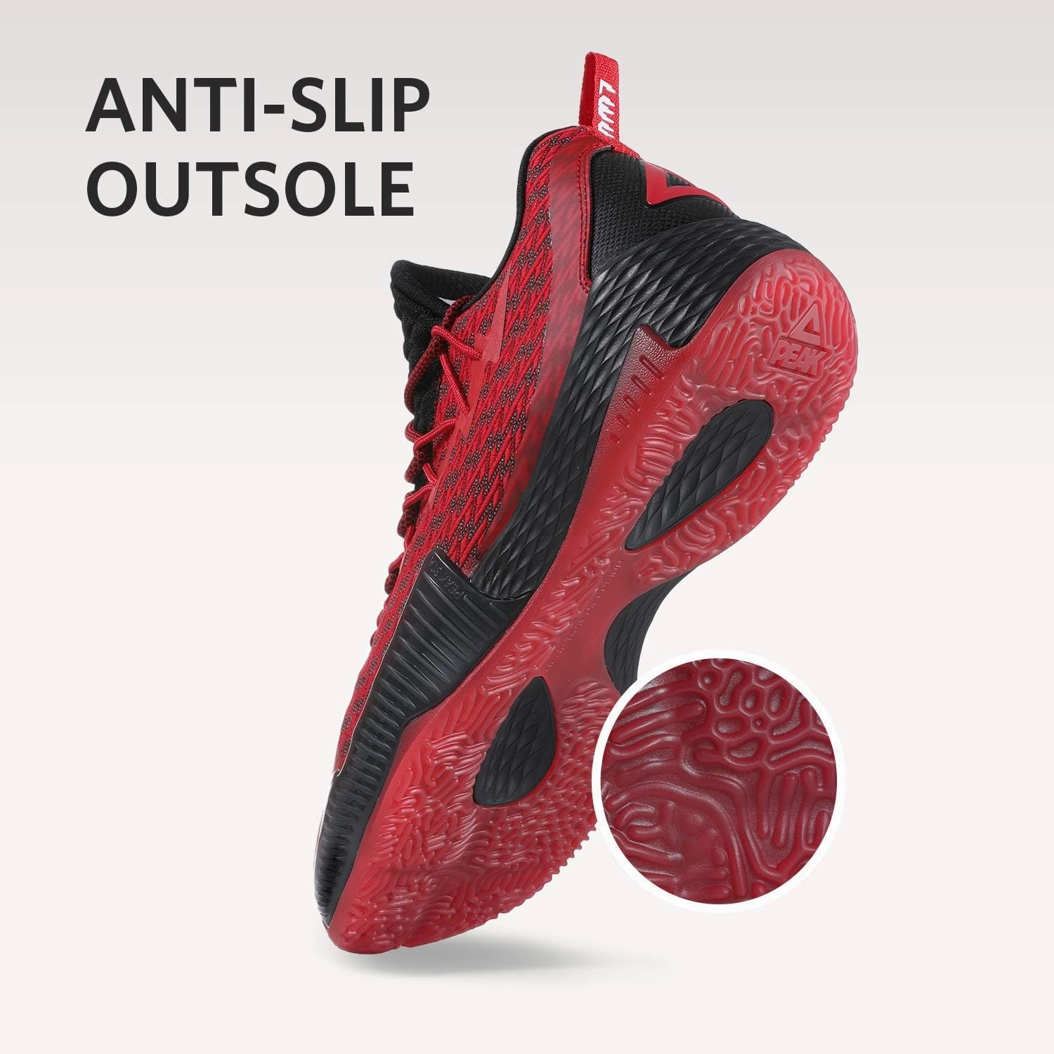 PEAK Men's Sneakers, Lou Williams Lightning Sport Shoes for Basketball, Running, Walking