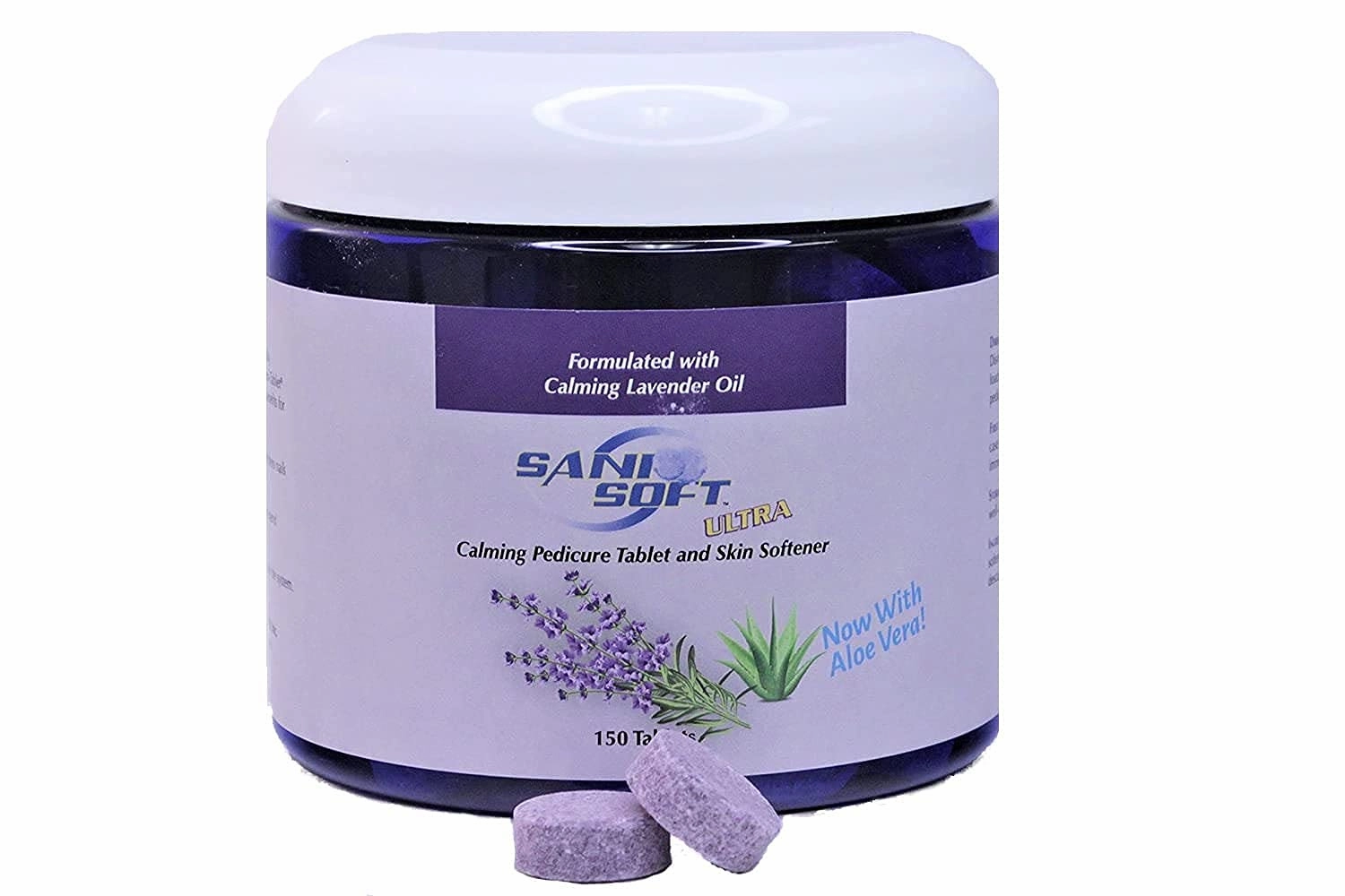 Pedicure Tablets for Foot Soaks, Whiten Nails, Softens Skin with Aloe Vera, All Natural, Vegan, 150 count (Lavender)