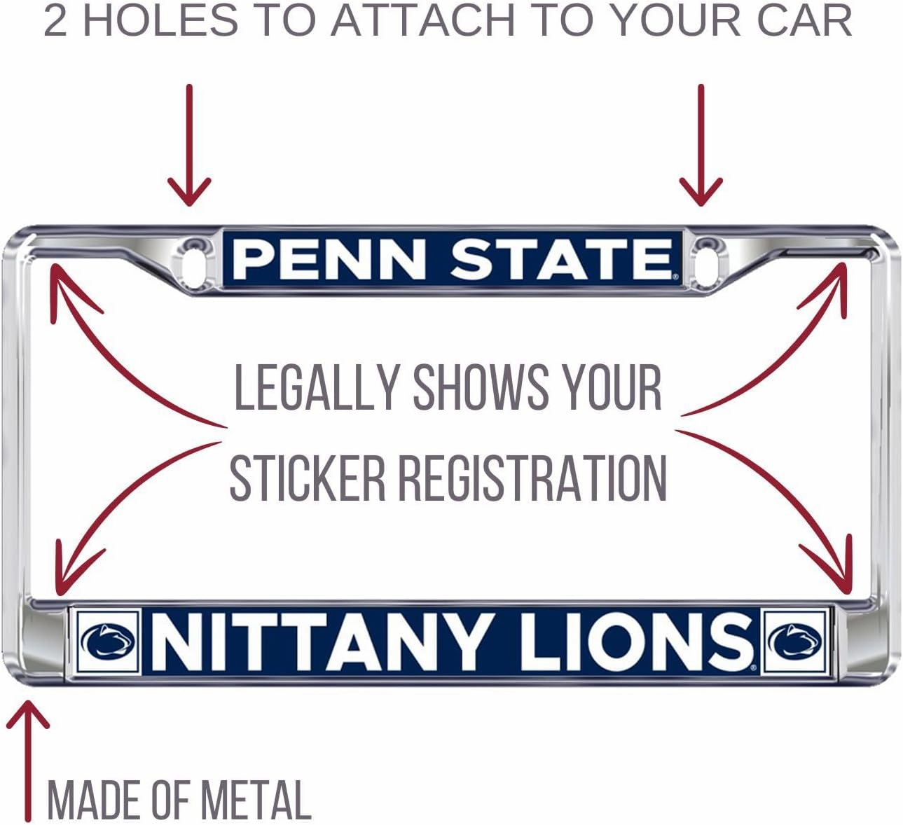 Penn State License Plate Frame - Penn State Car Truck Accessory