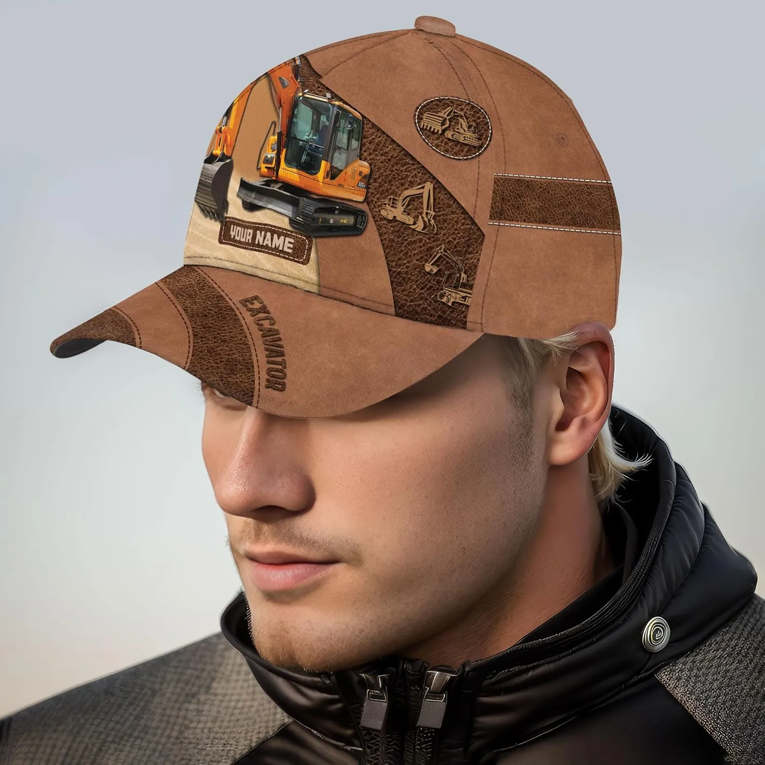 Personalized Baseball Cap, 3D Printed Ball Caps for Teen Boys, Unisex Ball Caps, Fitted Hats for Men