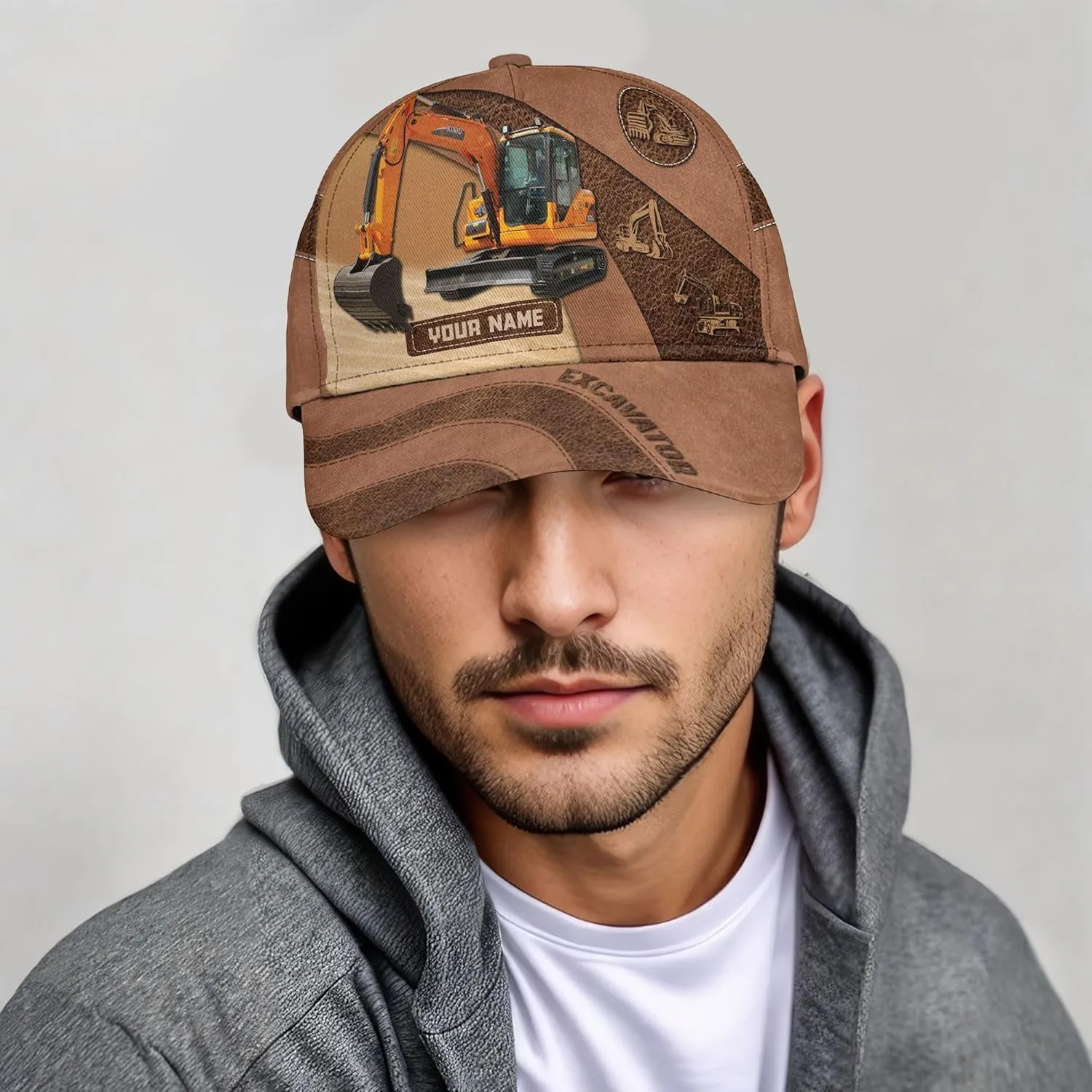 Personalized Baseball Cap, 3D Printed Ball Caps for Teen Boys, Unisex Ball Caps, Fitted Hats for Men