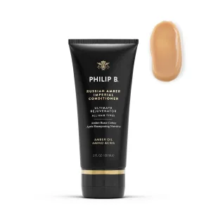 PHILIP B Russian Amber Imperial Conditioner, 2 fl. oz. (60 ml) - Restorative, Color-protective, Weightless Hydration With Amber Oil and Amino Acids