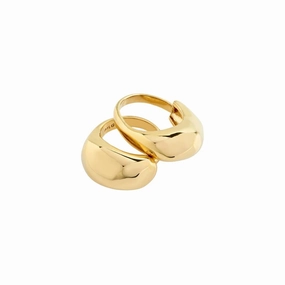 Pilgrim Light Set of 2 Adjustable Stacking Rings, Gold