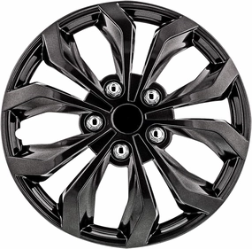 Pilot Automotive WH555-16GM-B 16 Inch Spyder Gunmetal Grey Universal Hubcap Wheel Covers For Cars - Set Of 4 - Fits Most Cars