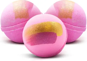 Pink Topaz Bath Bomb - Pink Amber, Vanilla, Orchid and Jasmine Petals for Skin Nourishment