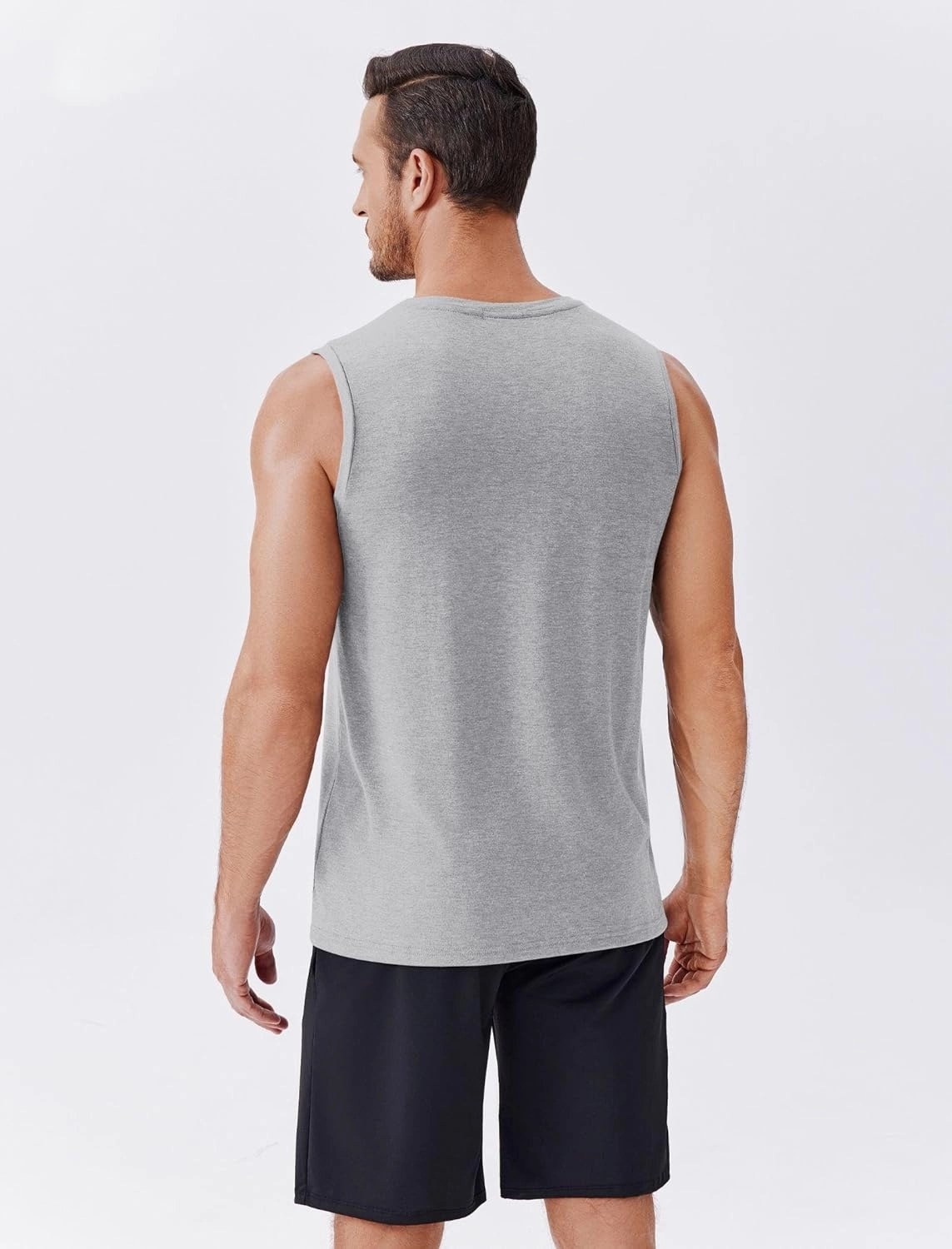 PINSPARK Men's 3 Pack Workout Tank Tops Gym Sleeveless Shirts Quick Dry Training Muscle Shirts for Men
