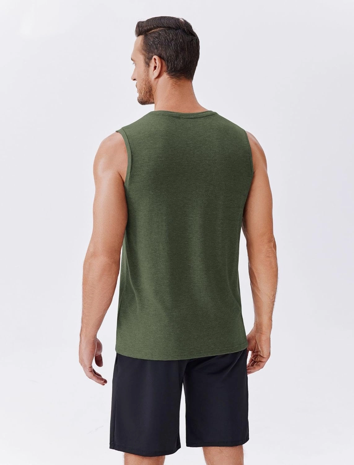 PINSPARK Men's 3 Pack Workout Tank Tops Gym Sleeveless Shirts Quick Dry Training Muscle Shirts for Men