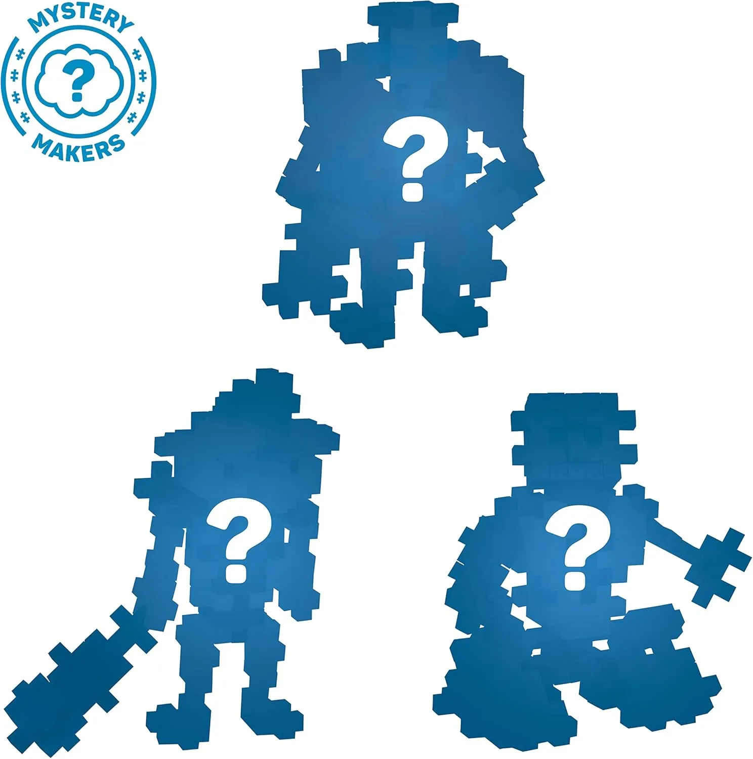 PLUS PLUS – Set of 3 Mystery Makers – Series 1, Bundle 1 – Construction Building STEM | STEAM Toy, Interlocking Mini Puzzle Blocks for Kids