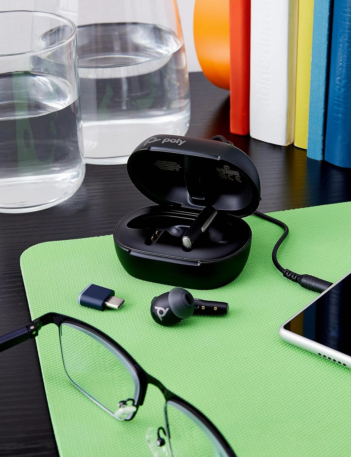 Poly Voyager Free 60  UC True Wireless Earbuds (Plantronics) – Noise-Canceling Mics for Clear Calls – ANC – Smart Charge Case w/Touch Controls–Works w/iPhone,Android,PC/Mac,Zoom,Teams–Amazon Exclusive