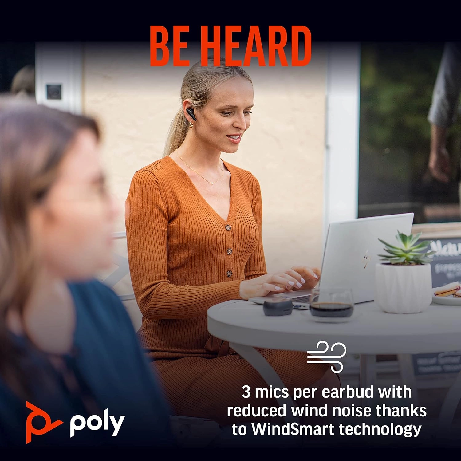 Poly Voyager Free 60  UC True Wireless Earbuds (Plantronics) – Noise-Canceling Mics for Clear Calls – ANC – Smart Charge Case w/Touch Controls–Works w/iPhone,Android,PC/Mac,Zoom,Teams–Amazon Exclusive