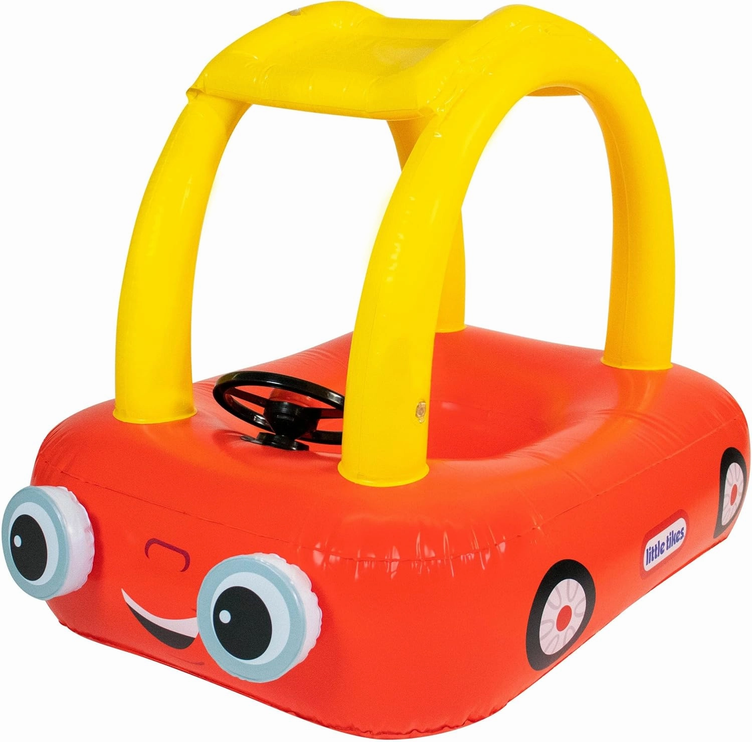 Poolcandy Little Tikes Cozy Coupe Inflatable Baby & Kids Pool Float, Red Car Coupe with beeping Horn, Easy to use - A Great Float to Introduce Your Young Ones to The Water