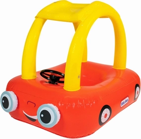 Poolcandy Little Tikes Cozy Coupe Inflatable Baby & Kids Pool Float, Red Car Coupe with beeping Horn, Easy to use - A Great Float to Introduce Your Young Ones to The Water