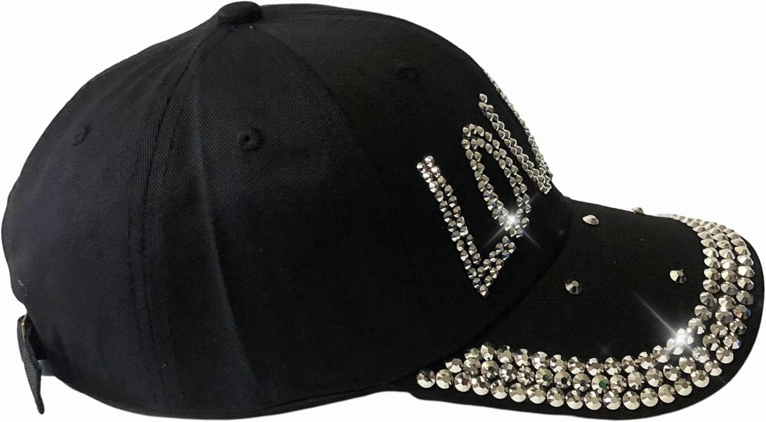 Popfizzy Bedazzled Hat for Women, Rhinestone Denim Hat, Fun Adult Bling Hats, Birthday Gifts for Women, Adjustable, One Size