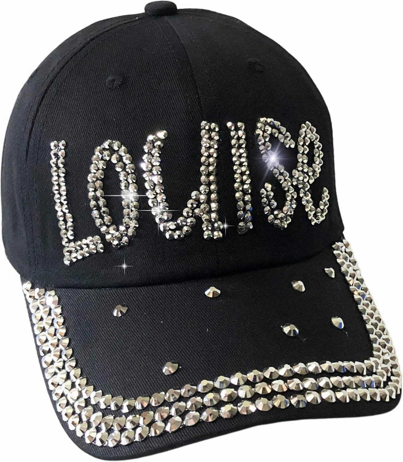 Popfizzy Bedazzled Hat for Women, Rhinestone Denim Hat, Fun Adult Bling Hats, Birthday Gifts for Women, Adjustable, One Size