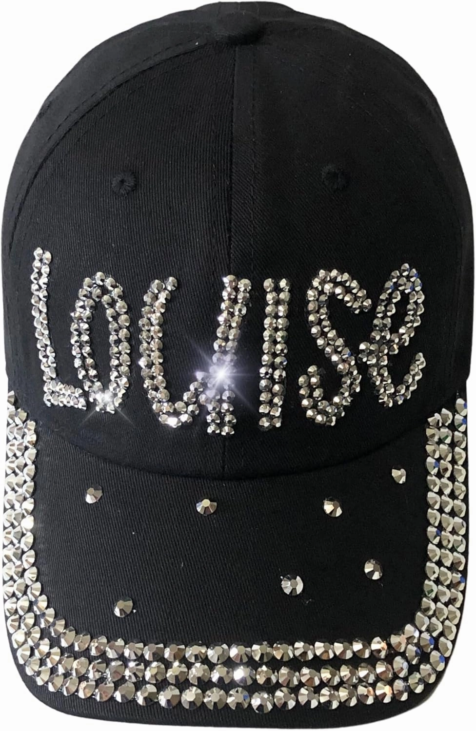 Popfizzy Bedazzled Hat for Women, Rhinestone Denim Hat, Fun Adult Bling Hats, Birthday Gifts for Women, Adjustable, One Size