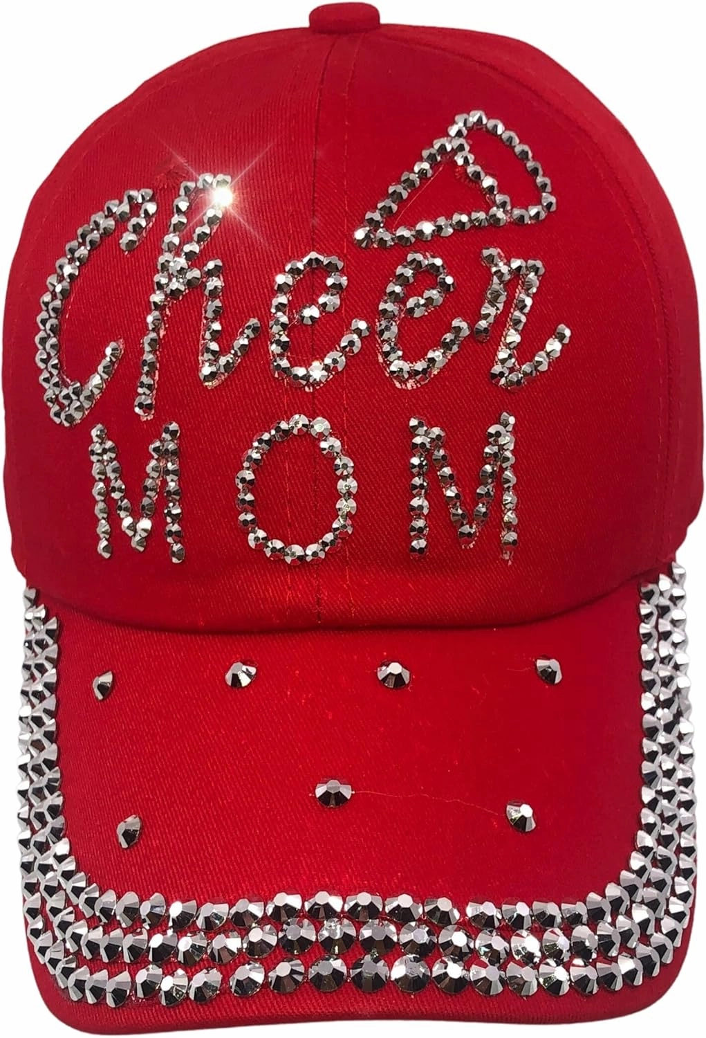 Popfizzy Cheer Mom Hat for Women - Rhinestone Bling Accessory for Cheer Clothes Lovers