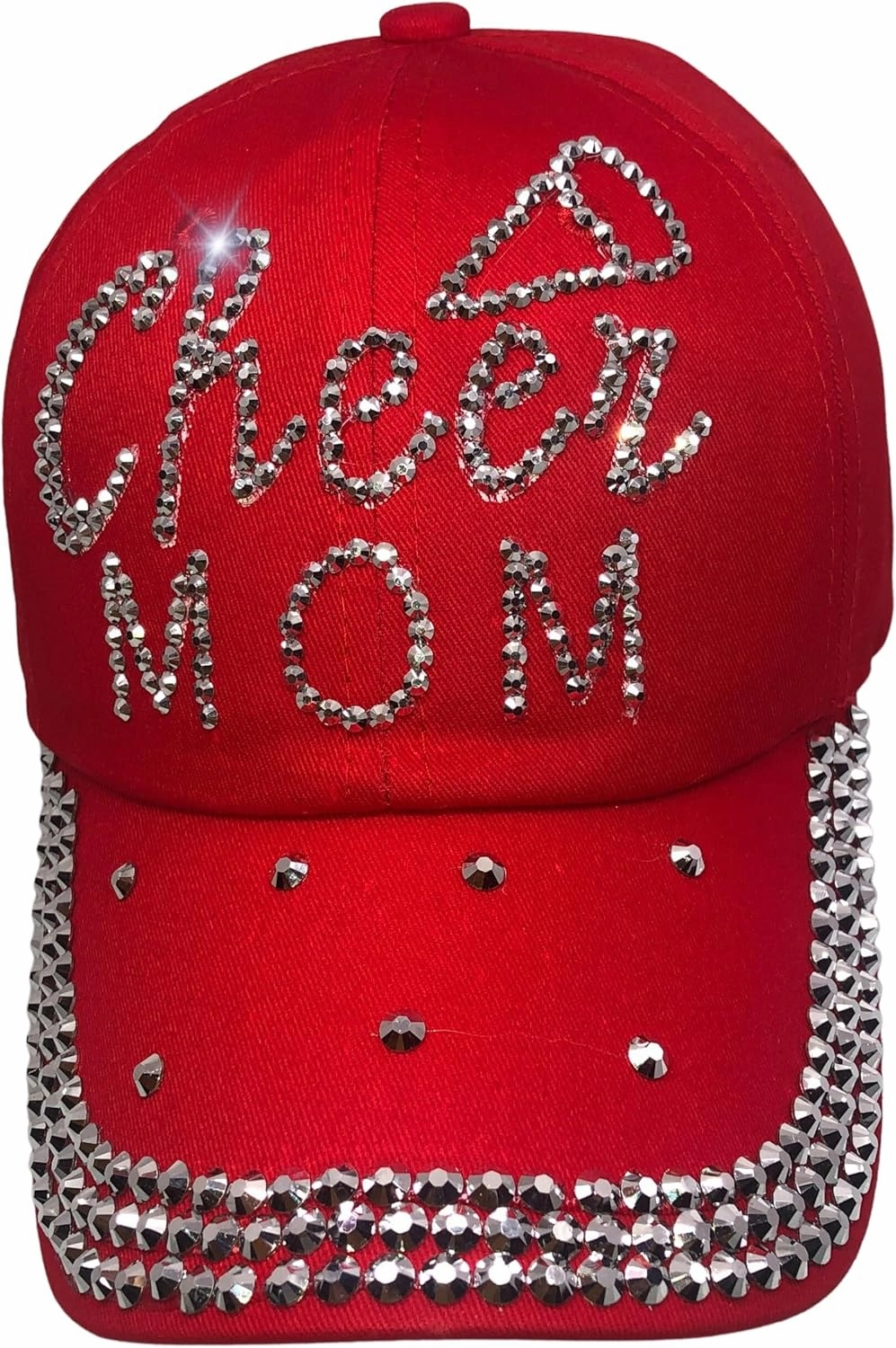 Popfizzy Cheer Mom Hat for Women - Rhinestone Bling Accessory for Cheer Clothes Lovers