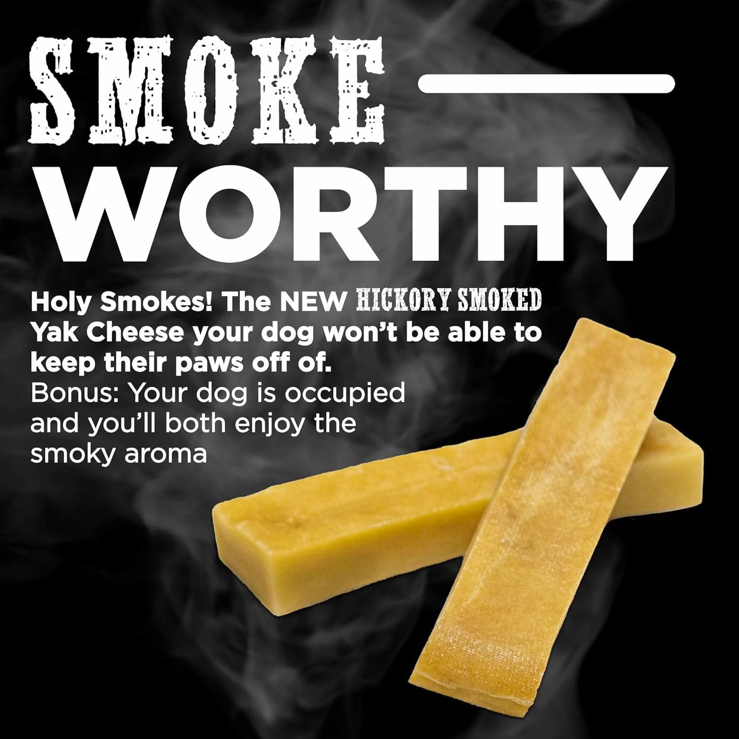 Premium Hickory Smoked Himalayan Yak Cheese - Large 4 Count (Pack of 1) - 100% Natural, No Additives, Lactose-Free, Vegetarian, Long-Lasting