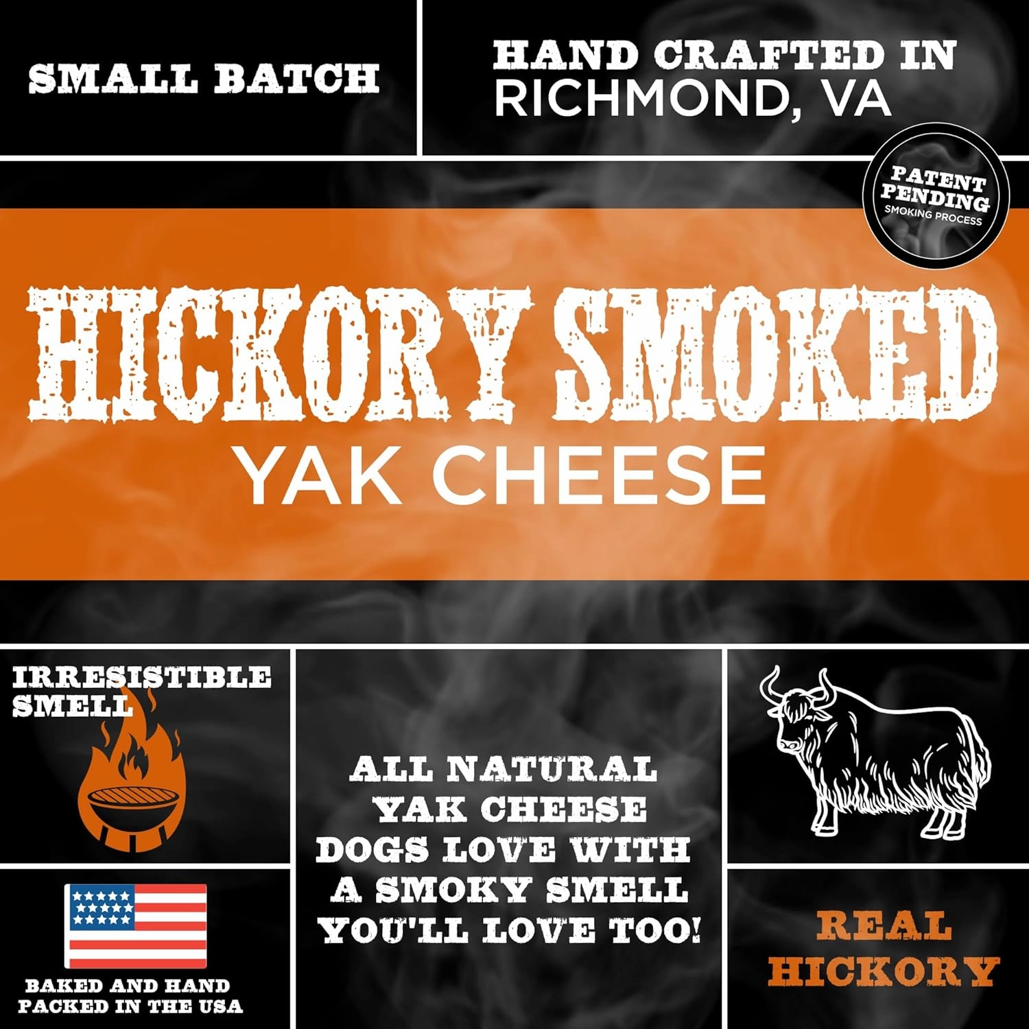 Premium Hickory Smoked Himalayan Yak Cheese - Large 4 Count (Pack of 1) - 100% Natural, No Additives, Lactose-Free, Vegetarian, Long-Lasting