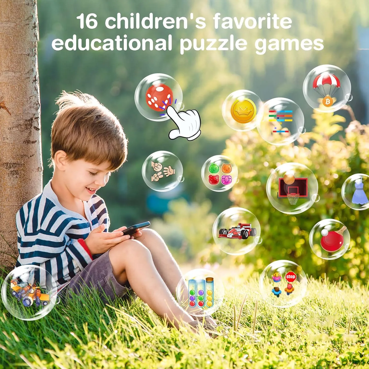 PTHTECHUS® Kids Phone Toy for Boys Girls, 3.8 "Touch Screen Toddler Smartphone with Fun Cameras 16 Games MP3 Music Player Audio Recorder Pedometer Torch Alarm Clock Children Phone for Ages 4-14