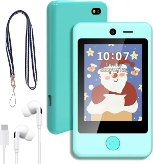 PTHTECHUS® Kids Phone Toy for Boys Girls, 3.8 "Touch Screen Toddler Smartphone with Fun Cameras 16 Games MP3 Music Player Audio Recorder Pedometer Torch Alarm Clock Children Phone for Ages 4-14
