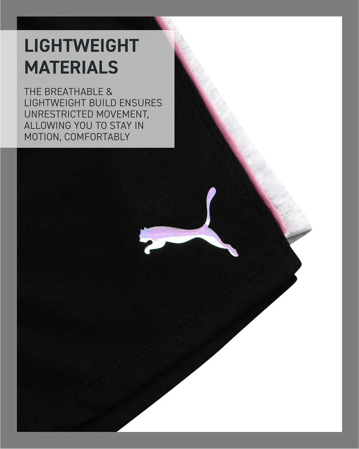 PUMA Girls' Athletic Shorts - 2 Pack Lightweight Performance Cotton French Terry Activewear Shorts (Sizes: 7-16)
