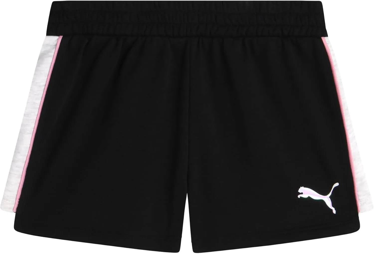 PUMA Girls' Athletic Shorts - 2 Pack Lightweight Performance Cotton French Terry Activewear Shorts (Sizes: 7-16)