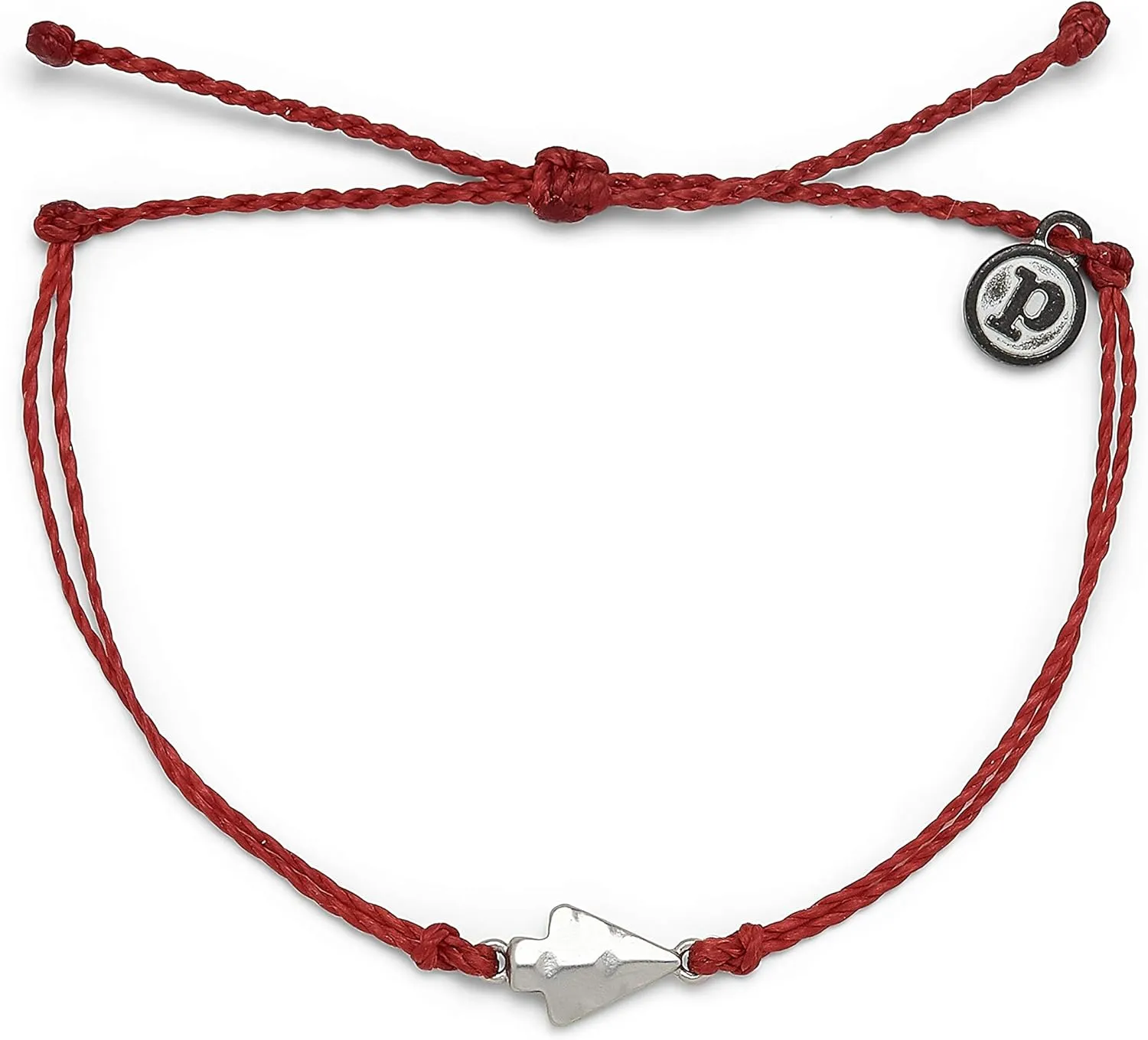 Pura Vida Silver or Gold Antique Arrowhead Bracelet - 100% Waterproof, Adjustable Band - Brand Charm