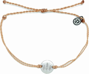 Pura Vida Silver or Gold Wander Bracelet - 100% Waterproof, Adjustable Band - Brand Charm