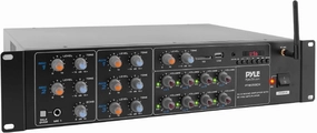 Pyle 8-Channel Wireless Bluetooth Power Amplifier - 4000W Rack Mount Multi Zone Sound Mixer Audio Home Stereo Receiver Box System w/ RCA, USB, AUX - For Speaker, PA, Theater, Studio/Stage - PT8050CH