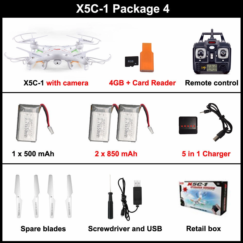 Quadcopter Drone With Camera Syma X5-1 rc helicopter dron no camera