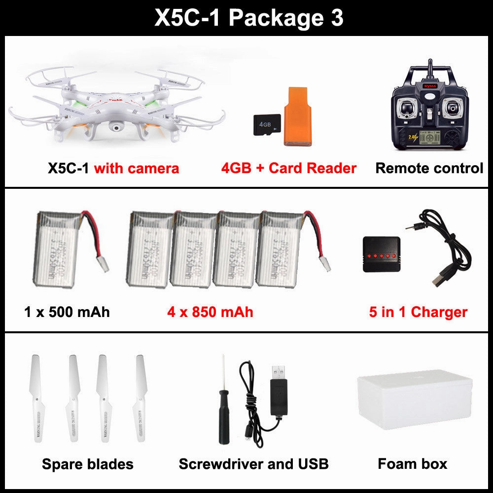 Quadcopter Drone With Camera Syma X5-1 rc helicopter dron no camera