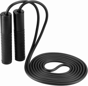 QWORK Weighted Jump Rope - Aluminum & Silicone Handles, Adjustable 1.5lbs Total Weight, Tangle-Free Speed Ball Bearing System