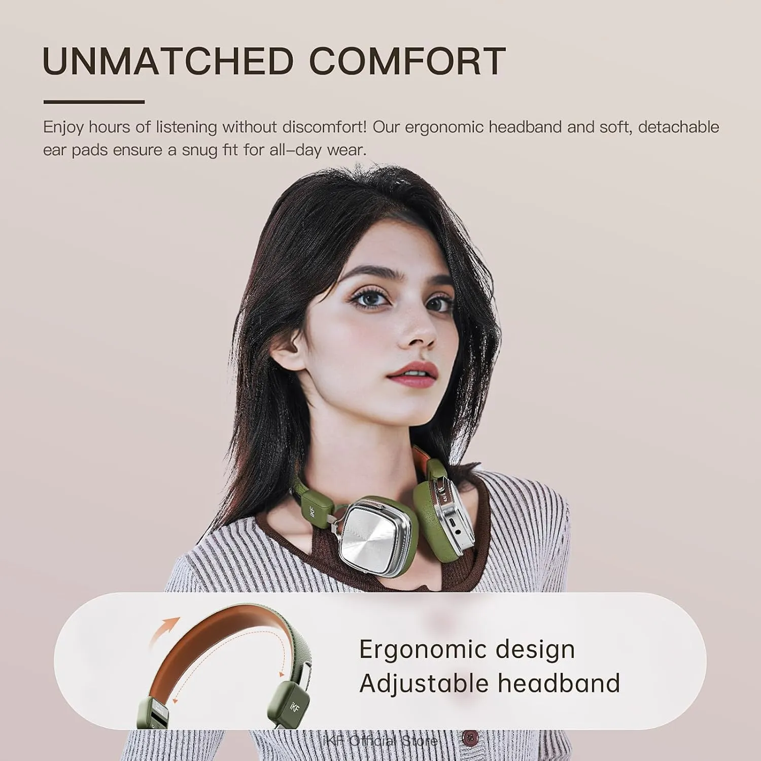 R2 Pro Retro Metal Leather Wireless Headphones with ANC -45dB, 40mm HiFi Drivers, 75H Playback, Bluetooth 5.4 & AUX, Customizable Lighting, ENC 5-Mic Clear Calls, Low Latency,App Control, Black