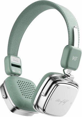 R2 Retro Classic Metal and Leather Grain Headphones, On Ear,Ergonomic Design,40mm Drivers, ENC Noise Cancelling, Bluetooth V5.4 & Wired Dual Mode, 60H Playtime,Throwback 80s 90s (Green)