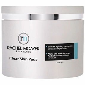 Rachel Moayer Clear Skin Pads - Facial Cleansing Pads with Salicylic Acid, Face Exfoliating Pads for Cleansing and Radiance, Glycolic Acid Resurfacing Pads for Acne Care