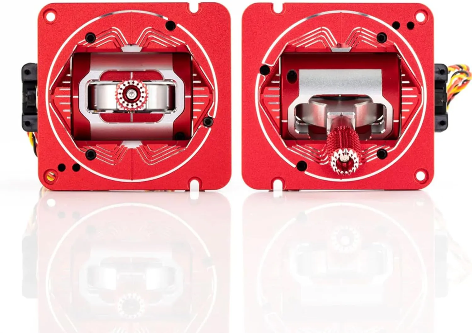 RADIOMASTER AG01 Full CNC Metal Hall Sensor Gimbal Quad Ball Bearings Travel Adjustment for TX16S Radio Transmitter Set (RED)