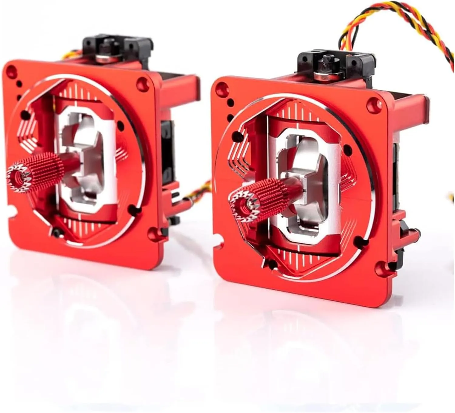 RADIOMASTER AG01 Full CNC Metal Hall Sensor Gimbal Quad Ball Bearings Travel Adjustment for TX16S Radio Transmitter Set (RED)
