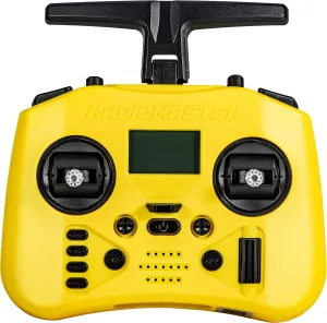 Radiomaster Pocket ELRS Remote Controller Portable Hall Gimbal EdgeTX Transmitter with LED Light for FPV Drone/RC Helicopter&Car Boats&Multirotor(Yellow,Mode 2)